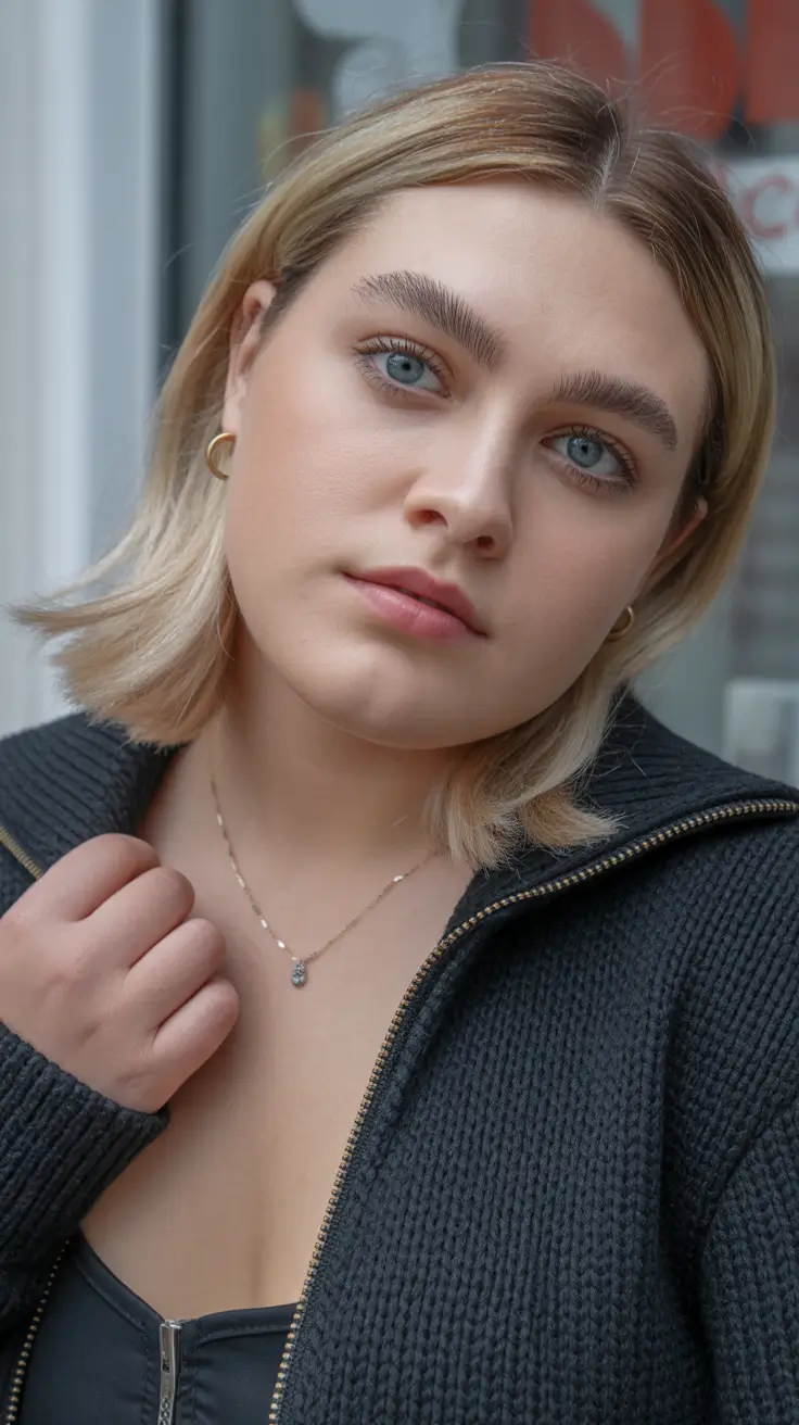 Spring Haircuts for Plus Size Women Minimalist Straight Lob With Fresh Spring Simplicity