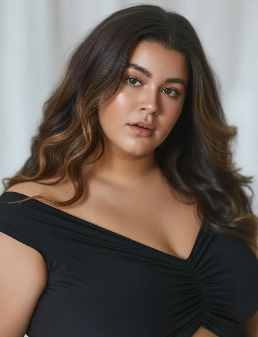 Spring Haircuts for Plus Size Women Soft Glam Medium Length Layers With Movement