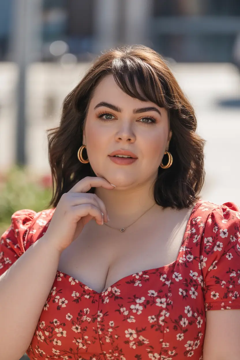 Spring Haircuts for Plus Size Women Romantic Shoulder Grazing Spring Waves