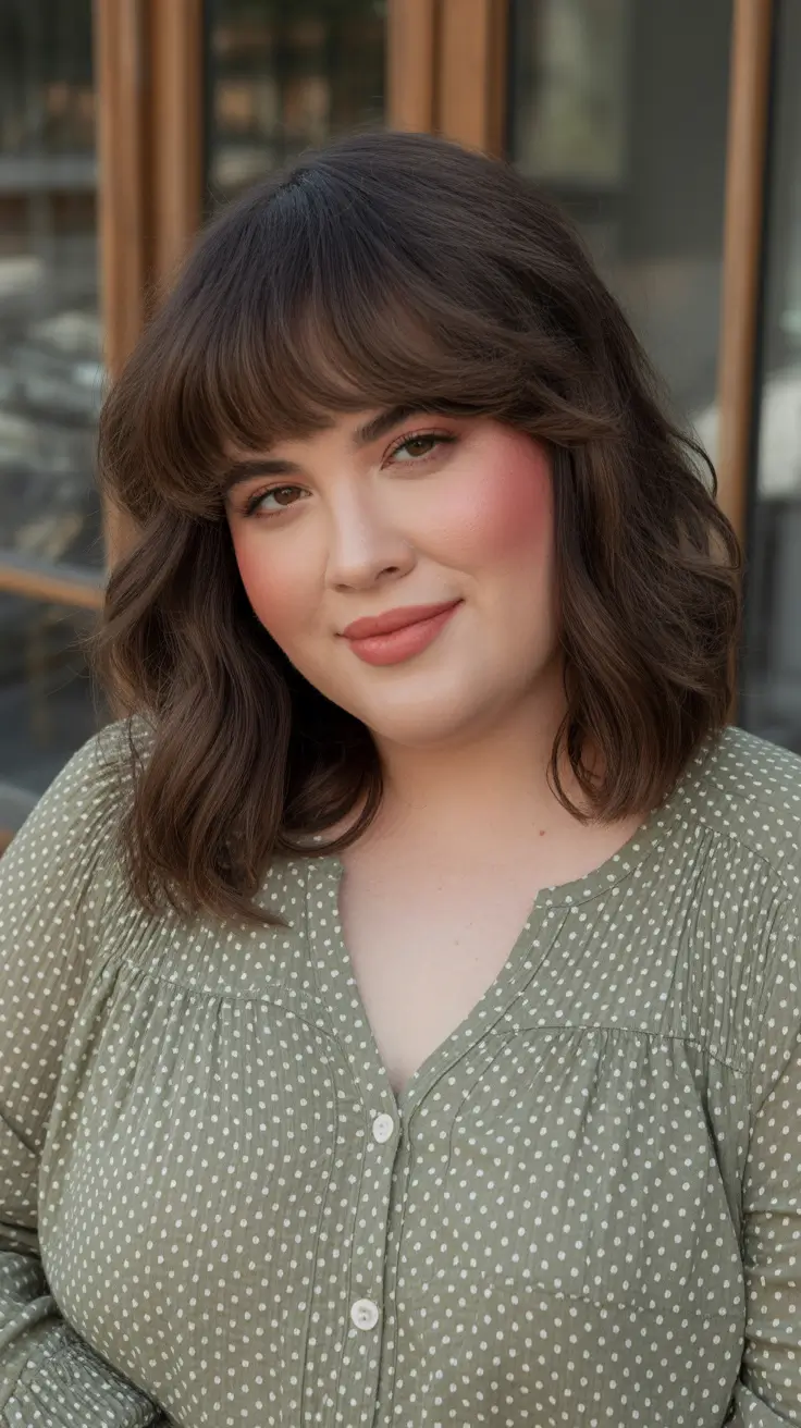 Spring Haircuts for Plus Size Women Soft Layered Shag Lob With Effortless Finish