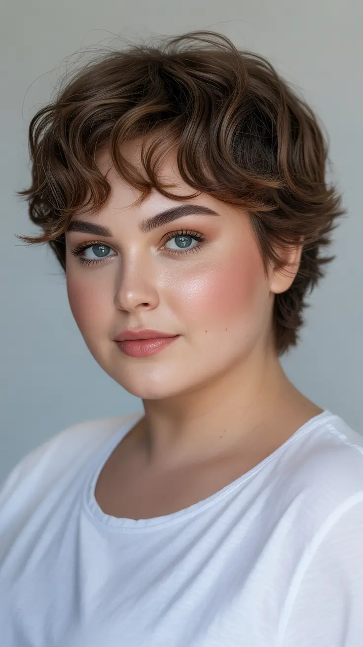 Spring Haircuts for Plus Size Women Airy Layered Shag With Soft Spring Movement