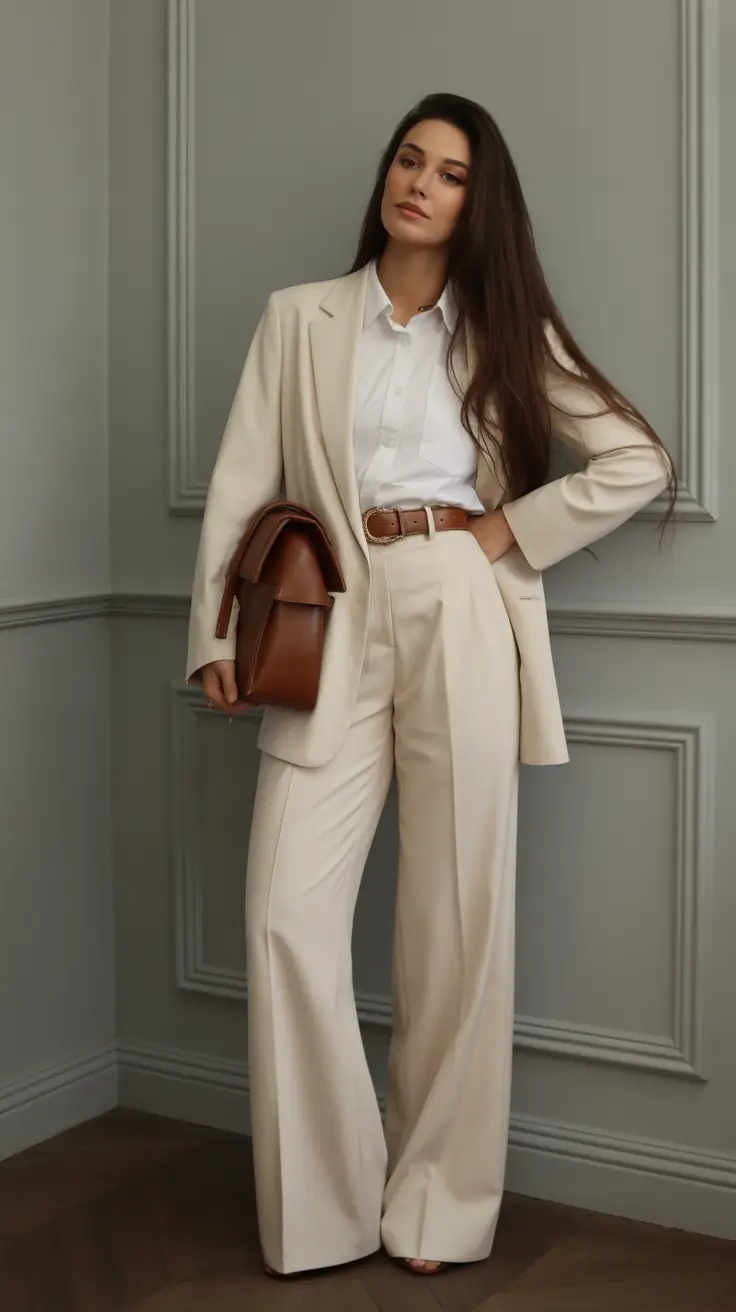 spring fits outfits Soft Tailoring With a Calm Confidence