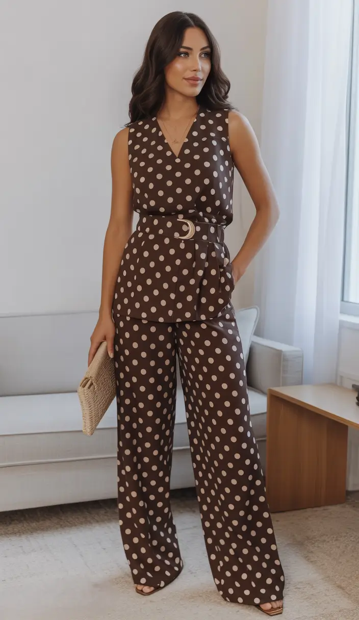 spring fits outfits Polka Dot Ease for Elegant Everyday Moments