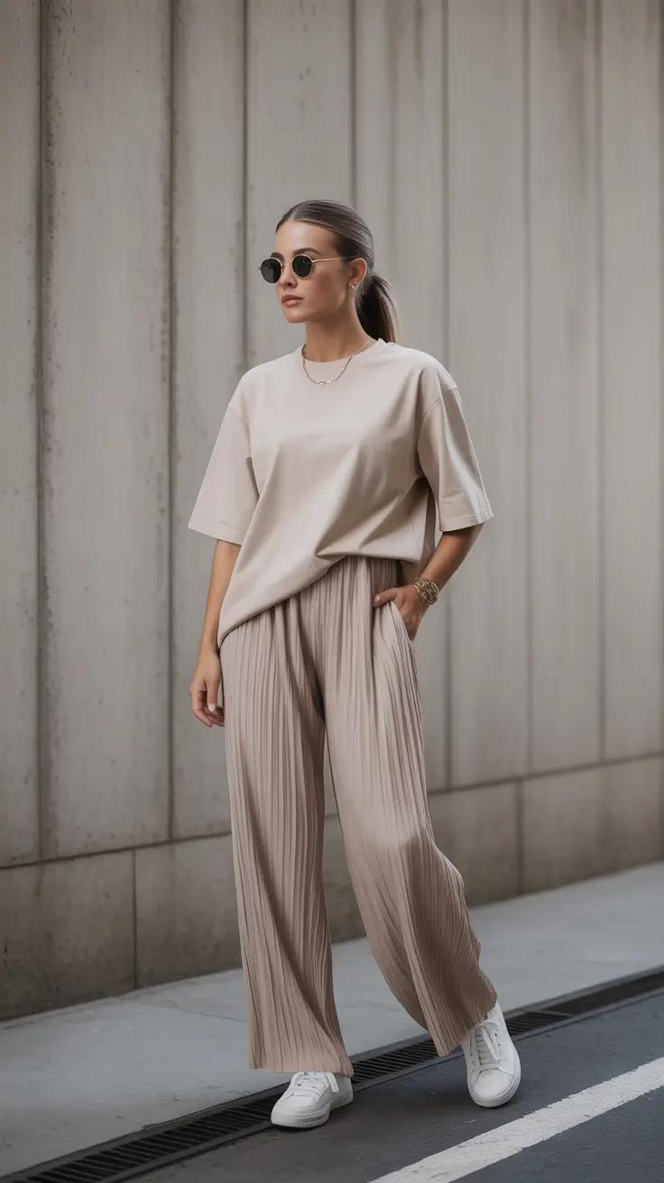 comfy spring outfits Neutral Tones and Fluid Shapes for Everyday Ease