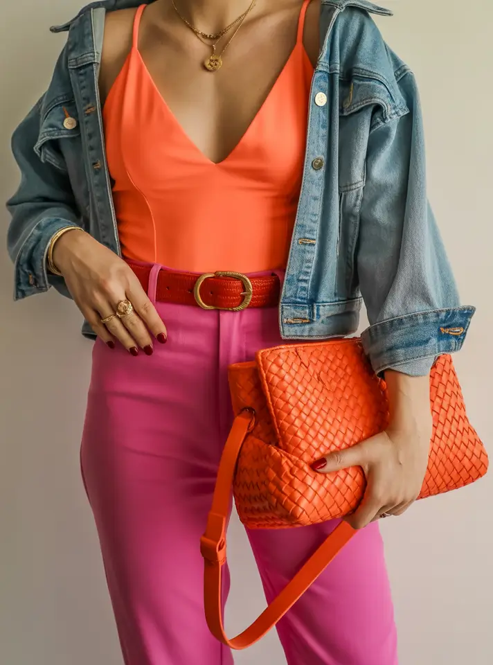 spring outfits The Orange + Hot Pink Outfit That Proves 2026 Spring Style Is About Being Bold
