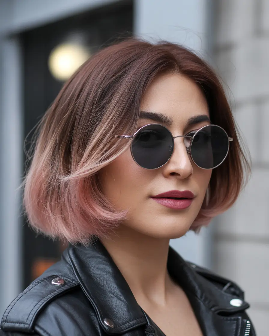 spring brown hair color Blush-Toned Parisian Bob With Light Face Framing