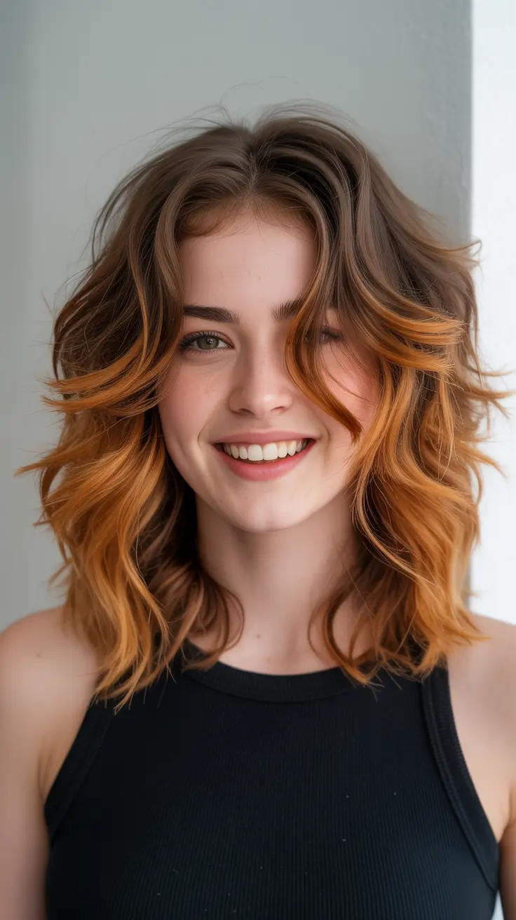 spring caramel hair color Soft Gingerbread Caramel Layers With Playful Texture