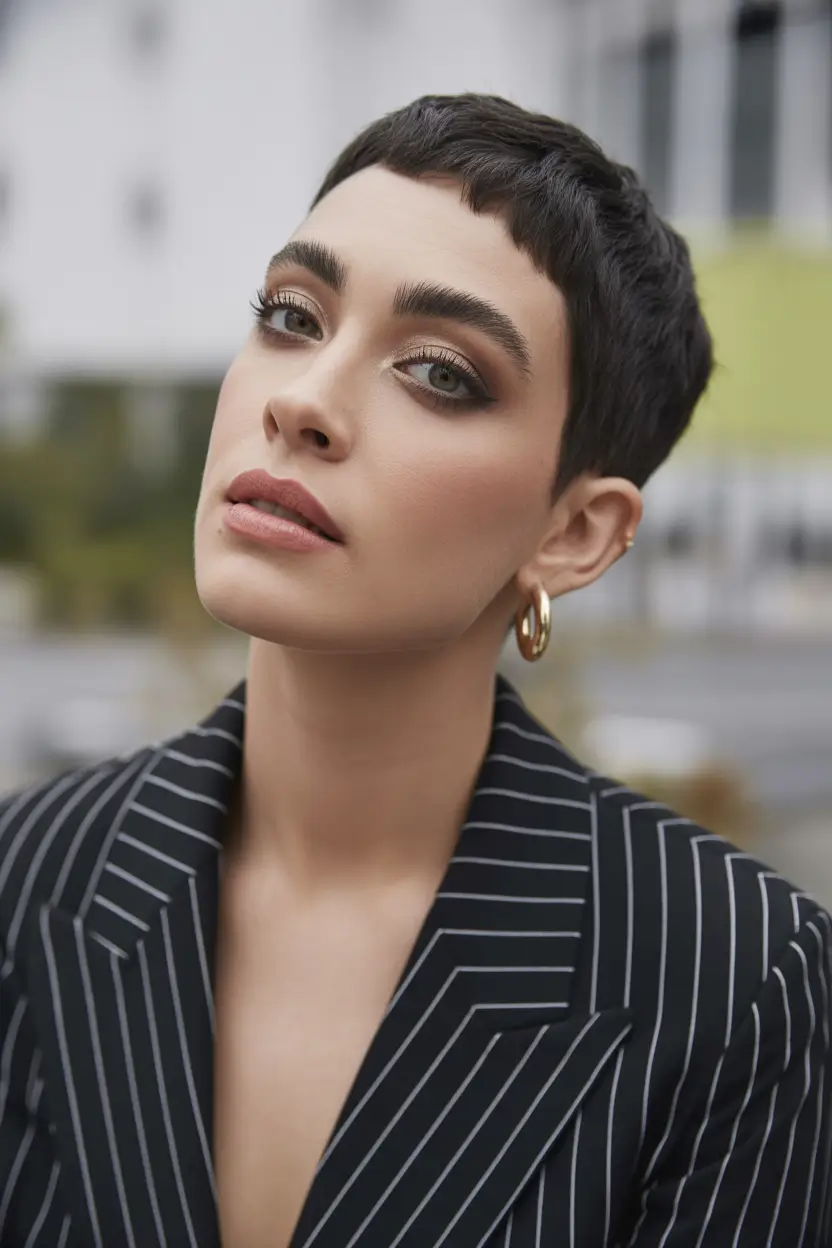 spring short Hairstyles Ultra Chic Micro Pixie With Soft Natural Texture