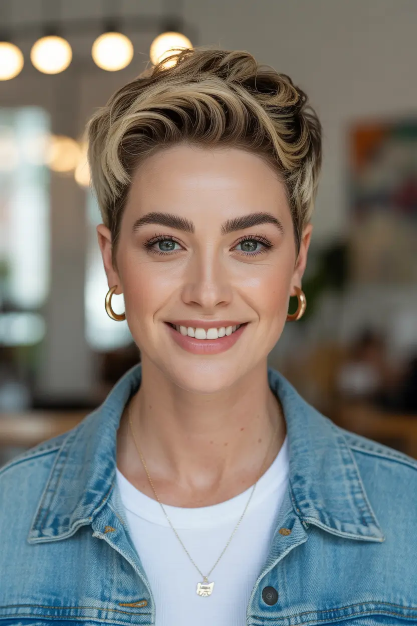 spring short Hairstyles Soft Blonde Sculpted Pixie With Elegant Volume