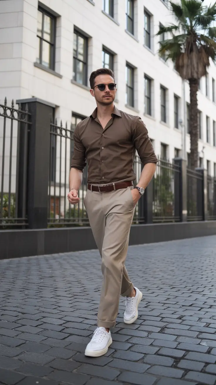 23 casual summer outfits men 2026 Sharp Summer Neutrals With Confident Minimalism