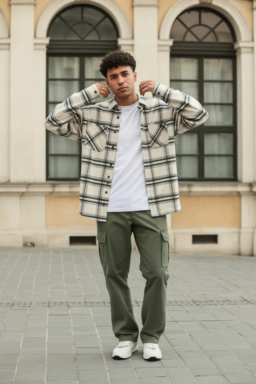 23 casual summer outfits men 2026 Layered Casual With A Hint Of Cold Weather Edge