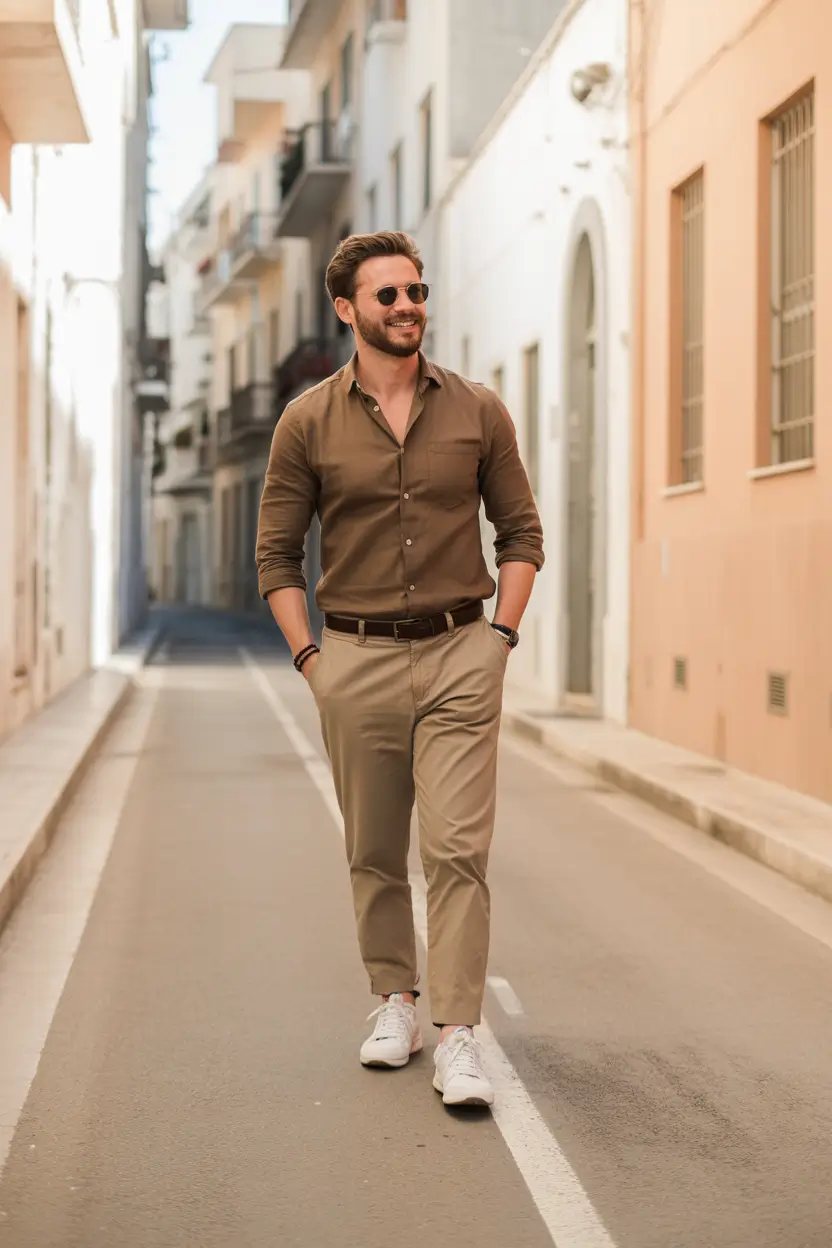 23 casual summer outfits men 2026 Warm Tones And Effortless European Summer Style