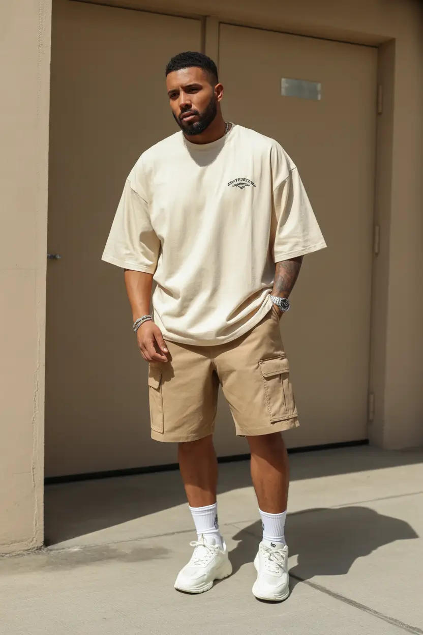 23 casual summer outfits men 2026 Relaxed Oversized Streetwear With Summer Utility Edge