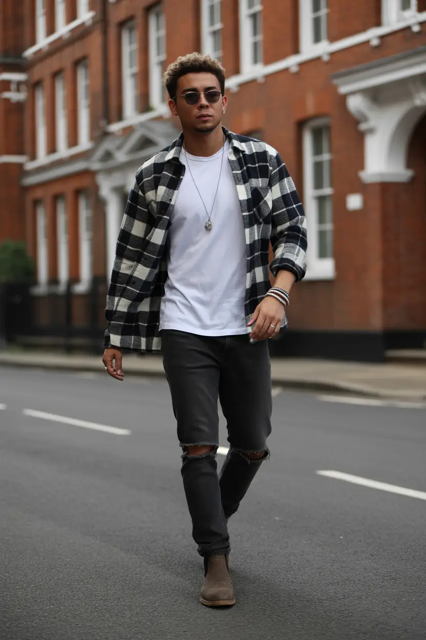 23 casual summer outfits men 2026 Dark Casual Layers With Subtle Urban Attitude