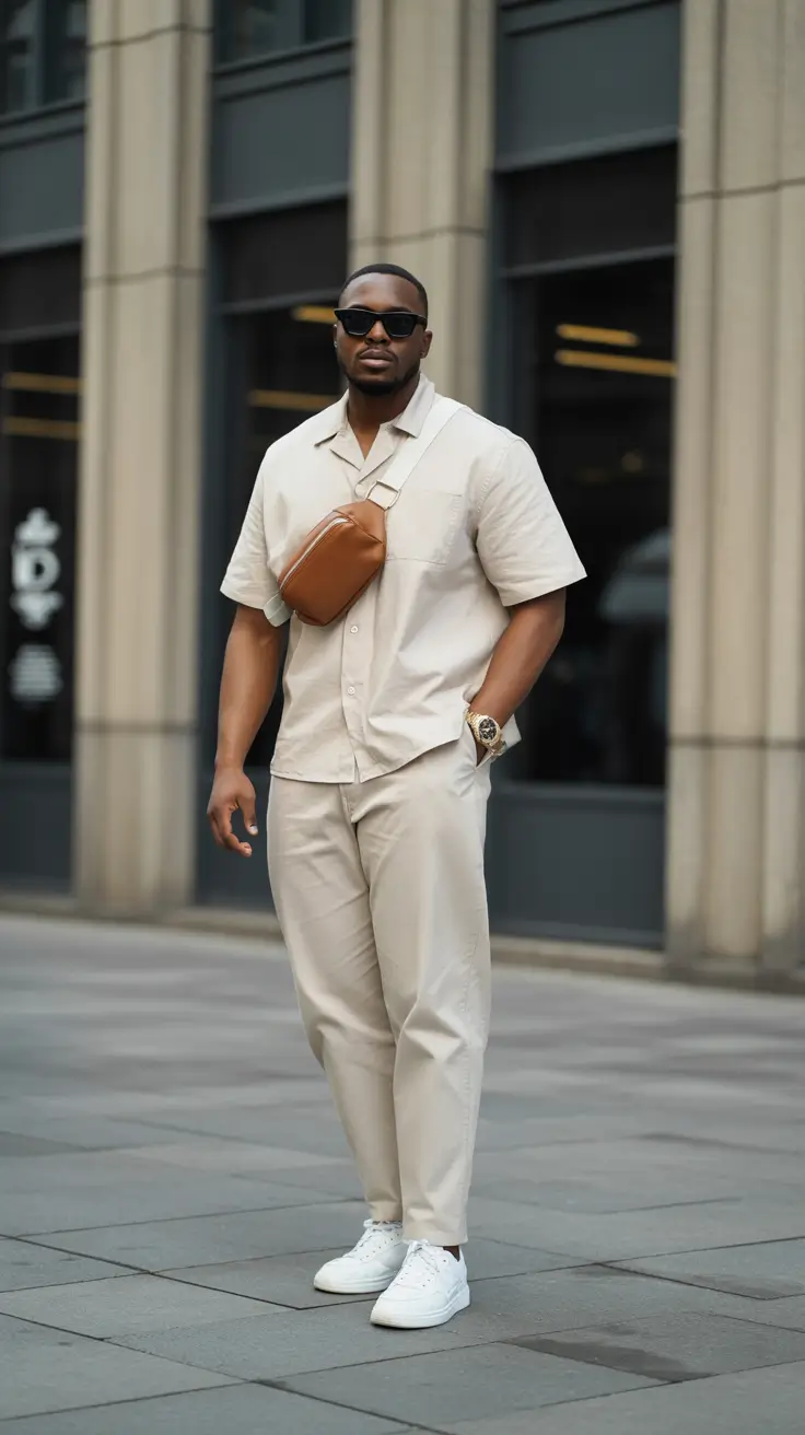 23 casual summer outfits men 2026 Neutral Set With Modern Street Precision