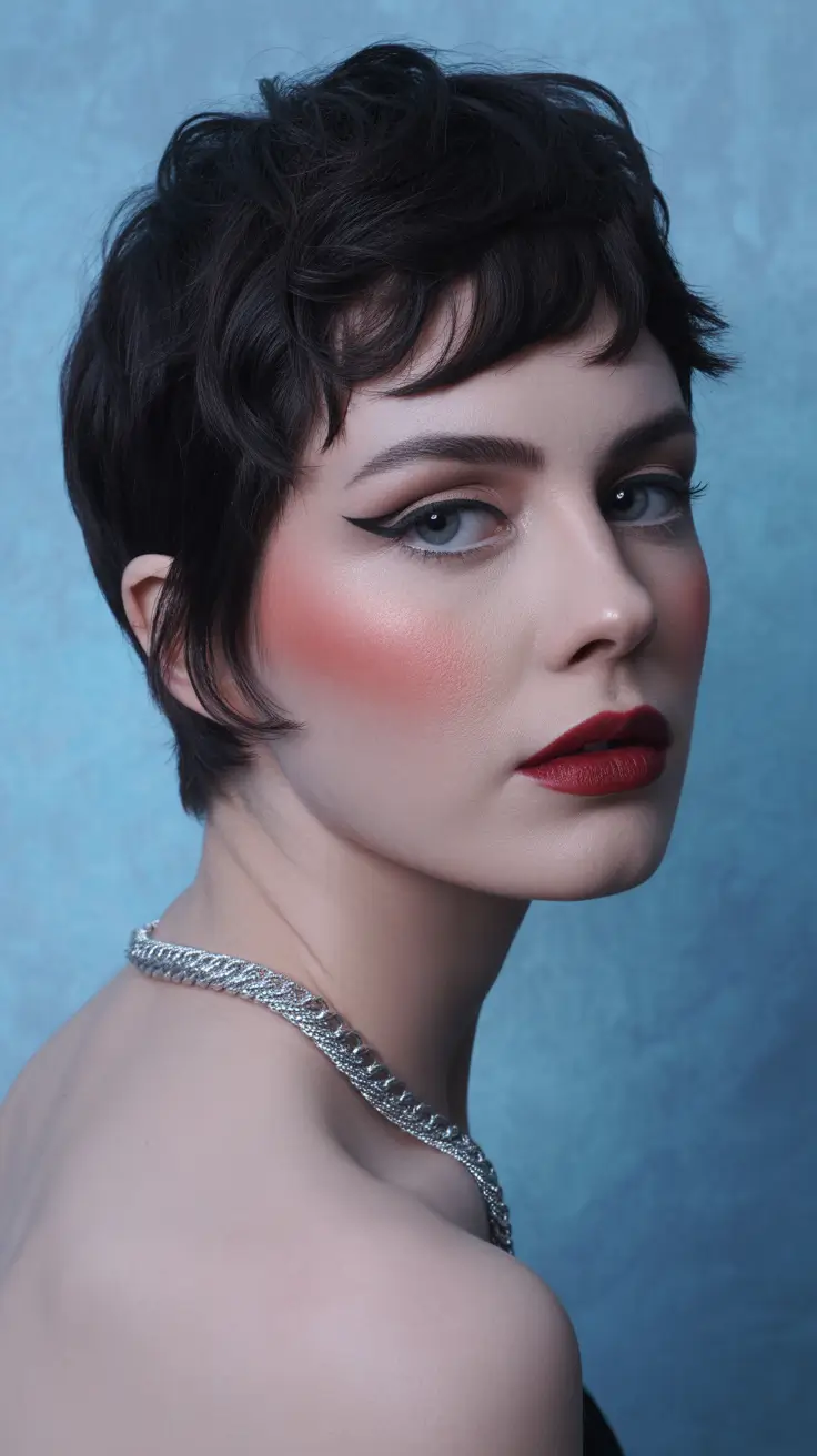 spring short haircut Parisian Cropped Pixie With Wispy Fringe