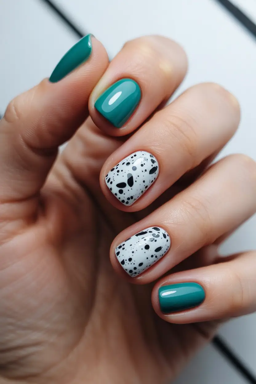 21 easter nails ideas 2026 Speckled Egg Inspired Short Spring Nails