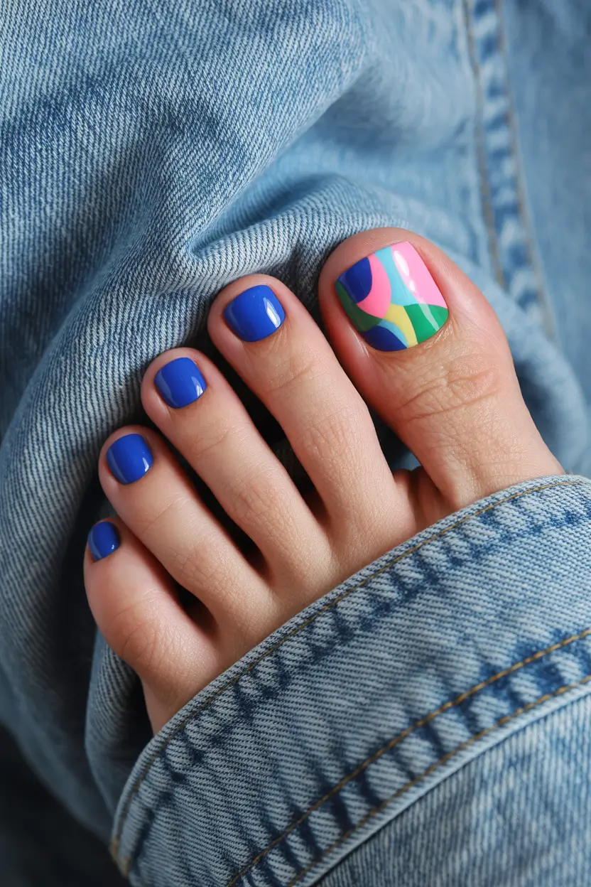 spring toe nails Abstract Color Play in Bold Spring Tones