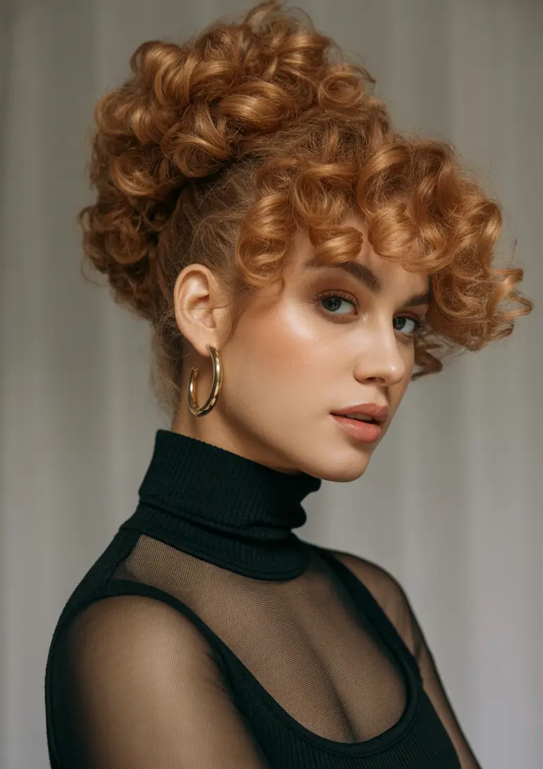 graduation hairstyles ideas 2026 Natural Curly Volume Updo Graduation Style