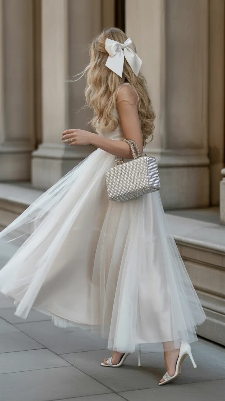 23 graduation look ideas 2026 Dreamy White Tulle Graduation Celebration Dress