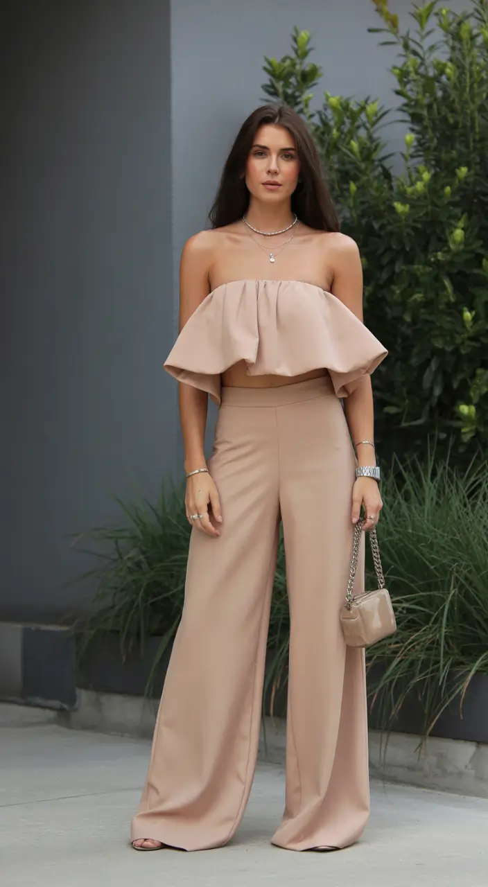 23 graduation look ideas 2026 Modern Neutral Graduation Jumpsuit With Wide Leg Elegance