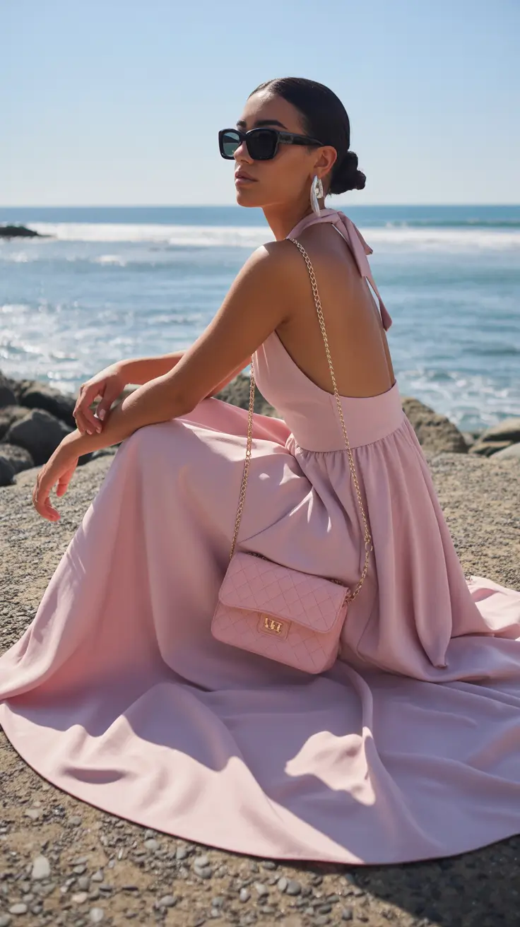 23 graduation look ideas 2026 Soft Pink Coastal Graduation Evening Dress