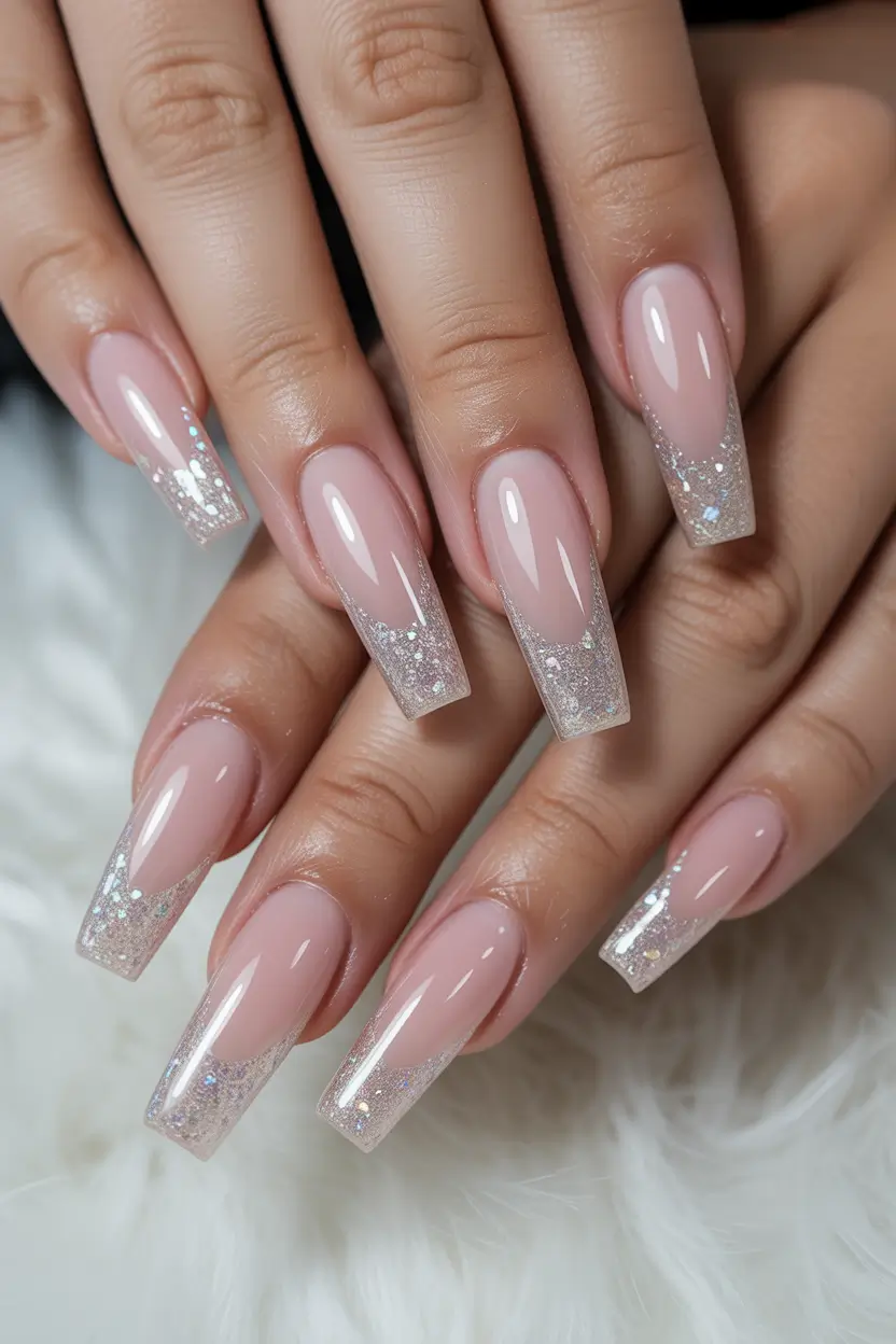 graduation nails ideas 2026 Glitter Ombre Graduation Nails For A Classic Celebration Look