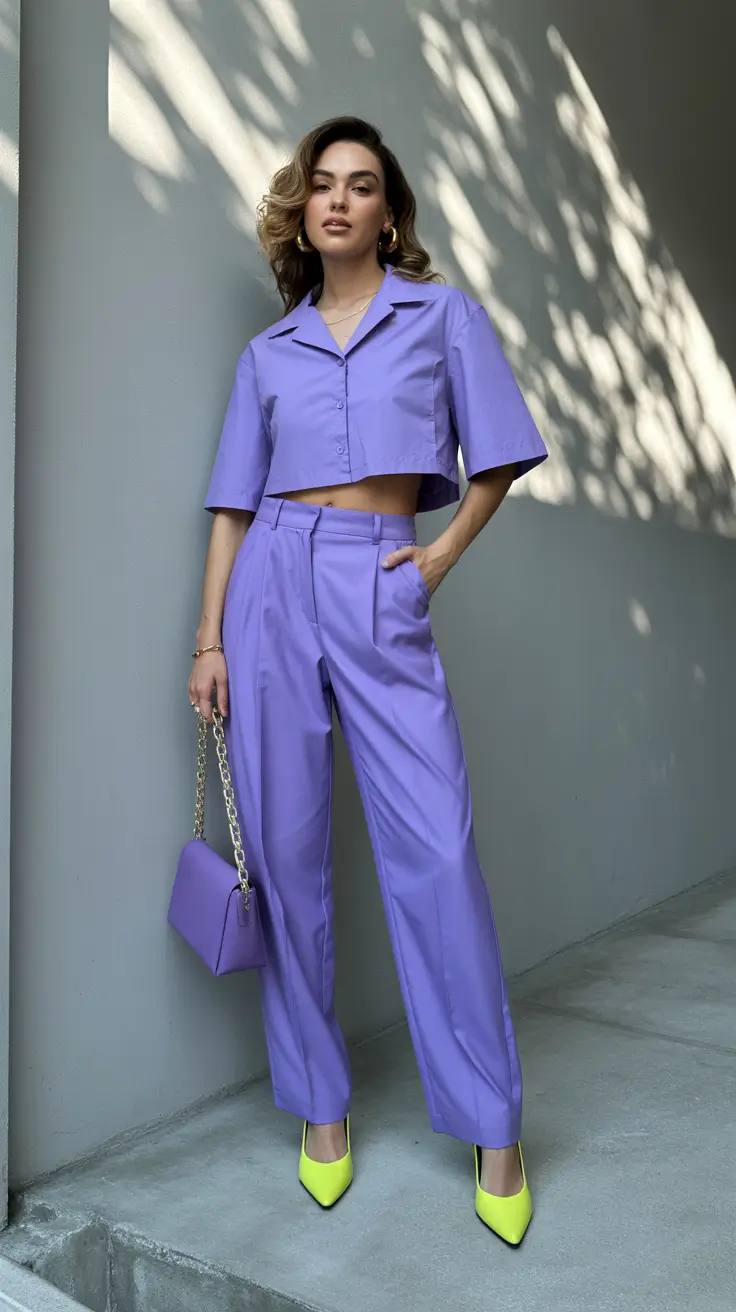 graduation outfit ideas for guest ideas 2026 Bold Lavender Suit Set That Feels Modern And Confident For Graduation Day