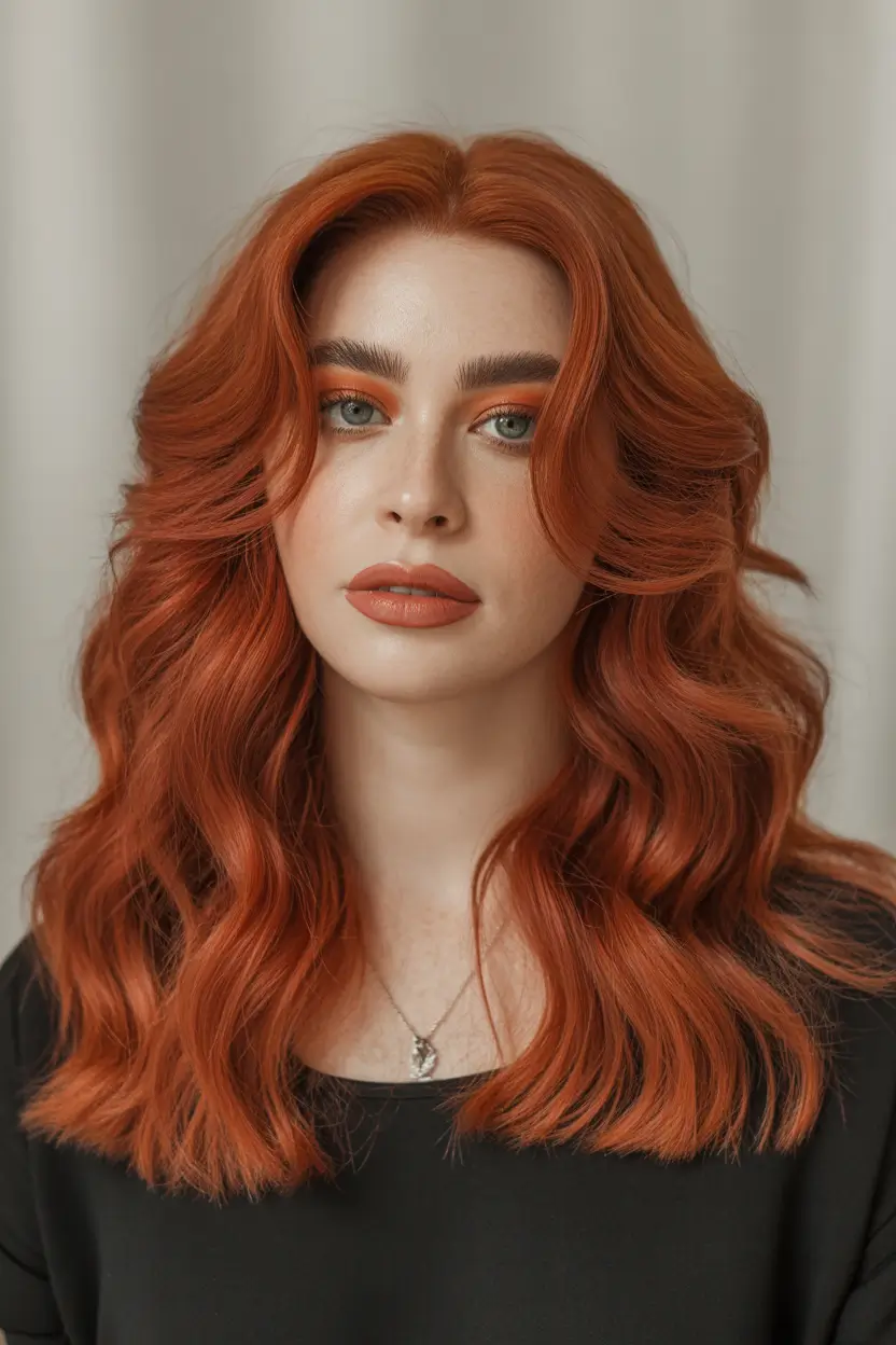 May Hair Color Ideas 2026 Classic Copper Ginger Waves That Never Miss