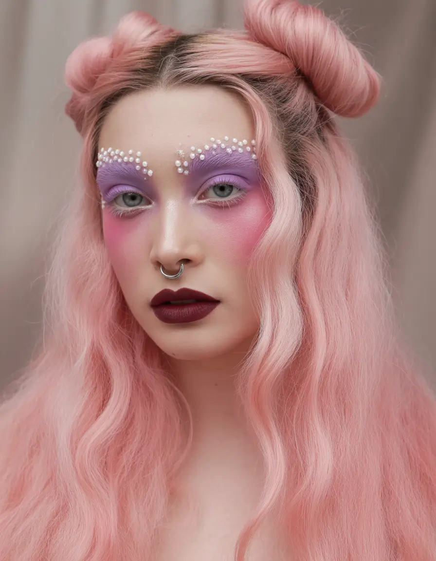 May Hair Color Ideas 2026 Soft Pink Fantasy with Playful Detail