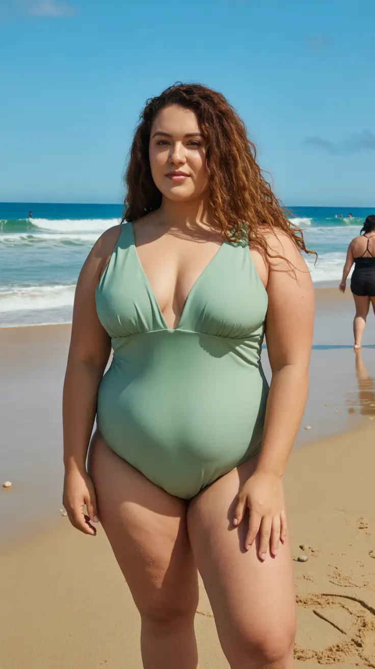 23 plus size swimsuit Summer 2026 Minimal Sage Tones and the Quiet Confidence of Simplicity