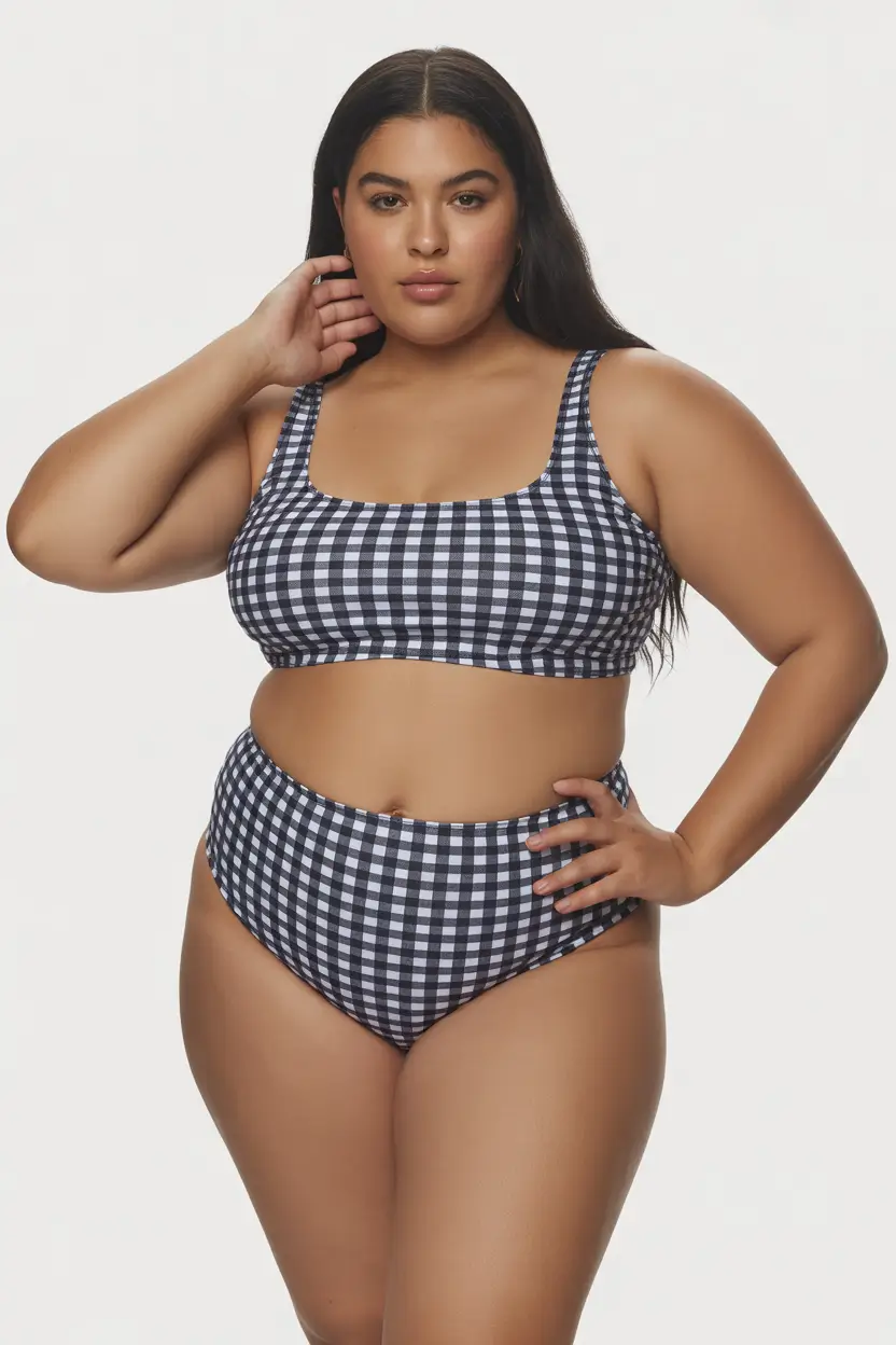 23 plus size swimsuit Summer 2026 Playful Gingham and the New Wave of Vintage 2 Piece
