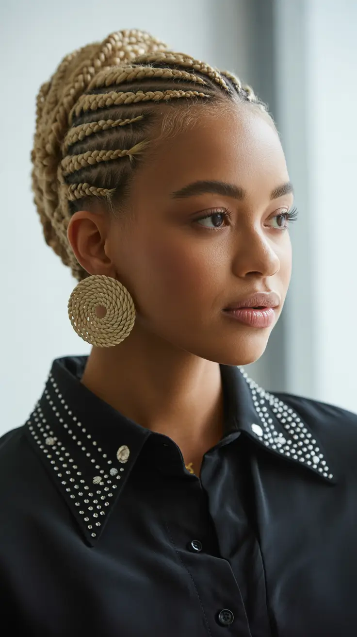 spring hairstyle black women Elegant Viking Braided Bun