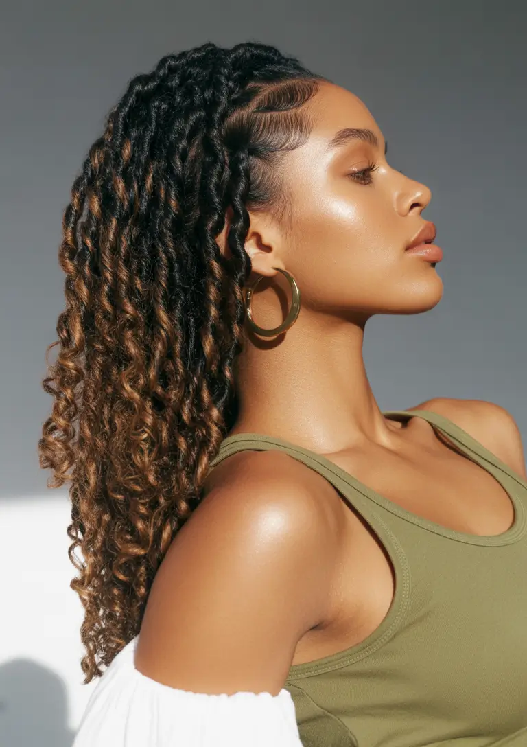 spring hairstyle black women Long Curly Viking Inspired Ponytail