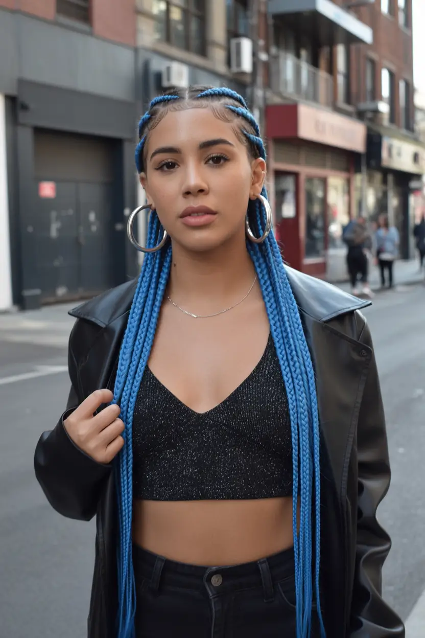 spring hairstyle black women Urban Viking Braids With Bold Color