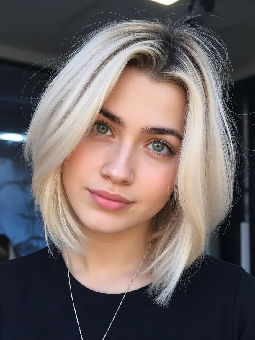 spring to summer season haircuts ideas 2026 Minimalist Blonde Blunt Bob