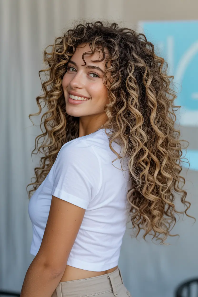 spring to summer season hairstyles ideas 2026 Voluminous Defined Spiral Curls With Natural Movement