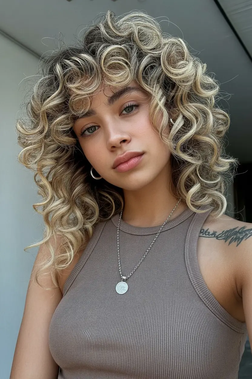 spring to summer season hairstyles ideas 2026 Voluminous Retro Curls With Modern Blonde Dimension