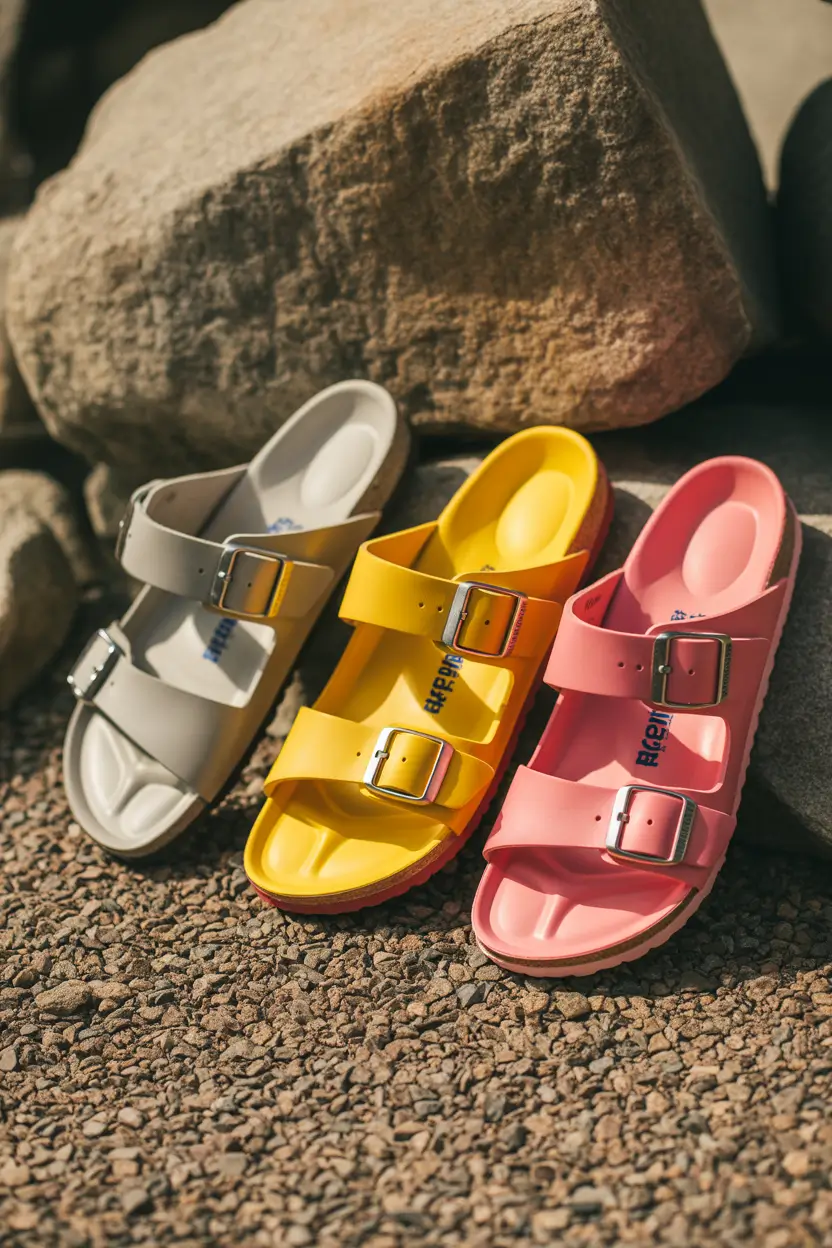summer flip flops for women 2026 Colorful Strap Sandals That Bring That Vacation Mood Everywhere