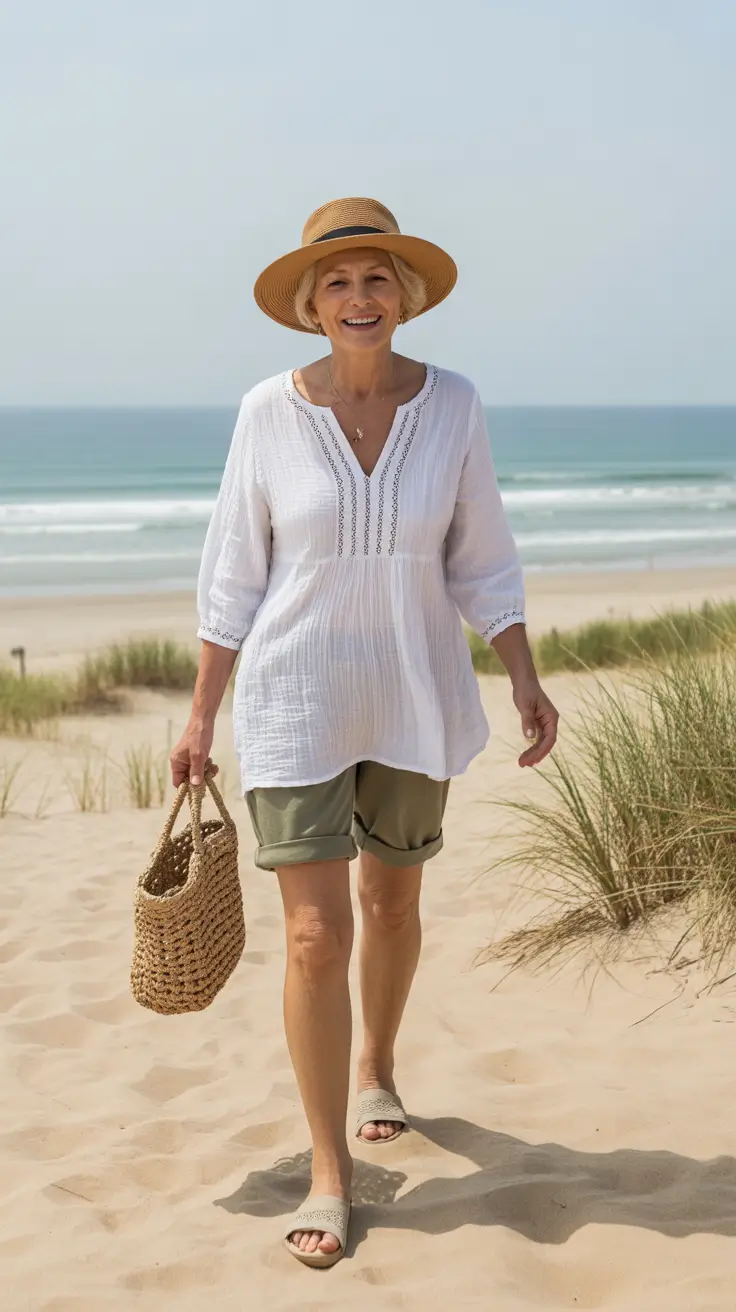 summer outfit for women over 60 2026 Beachy Simplicity That Feels Fresh Light and Completely Free