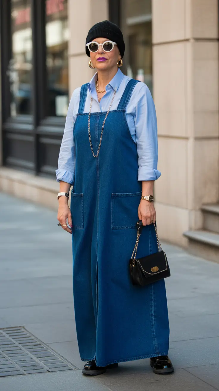 summer outfit for women over 60 2026 Denim Layers and Playful Accessories That Feel Fresh and Urban