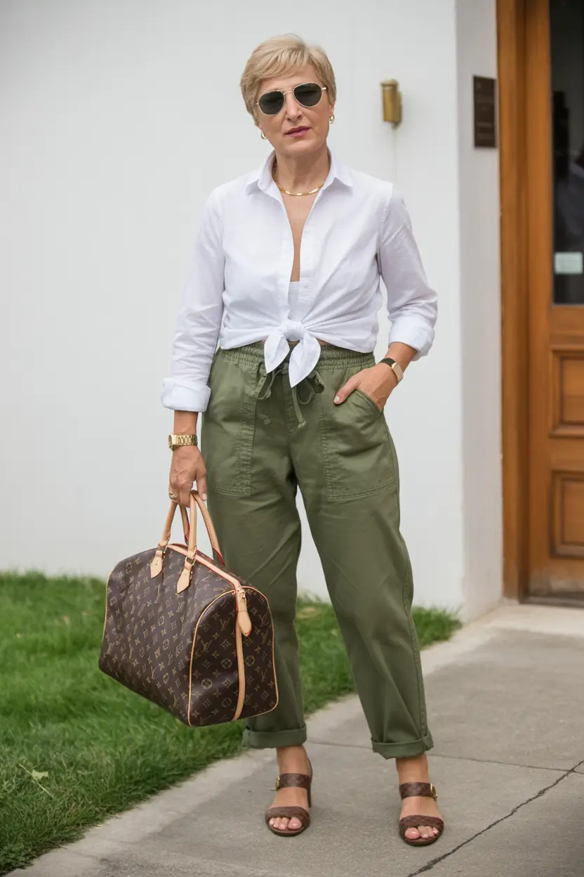 summer outfit for women over 60 2026 Crisp White Shirts and Relaxed Pants That Feel Modern and Confident