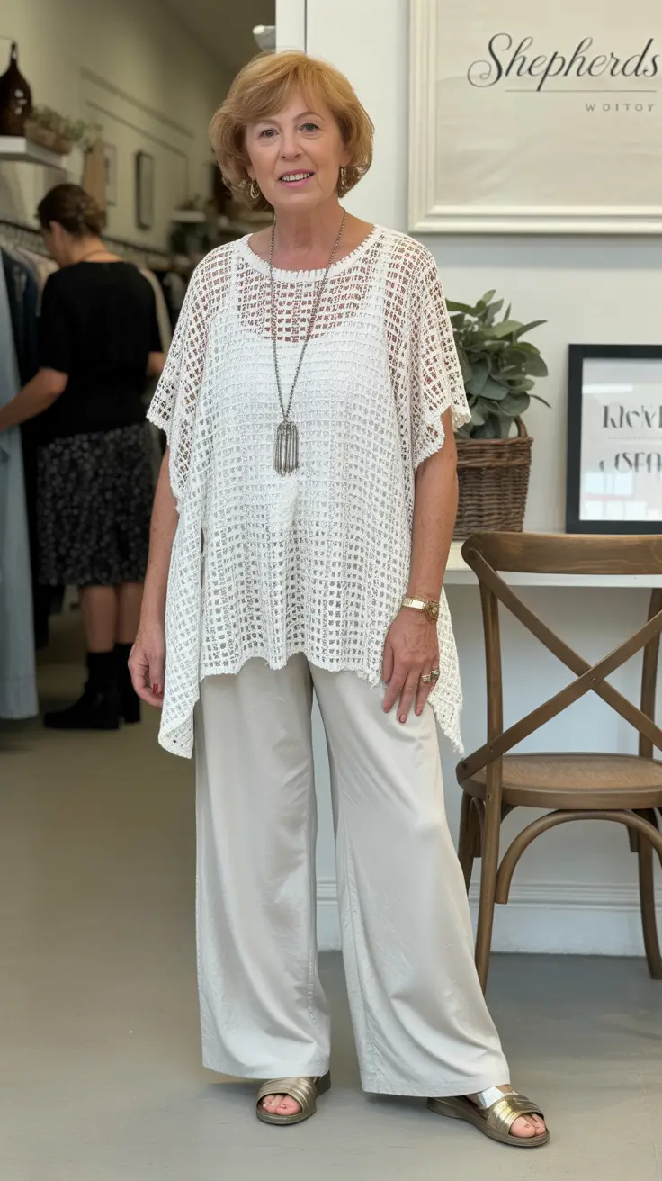 summer outfit for women over 60 2026 Lightweight Texture and Breezy Layers That Feel Effortlessly Artistic