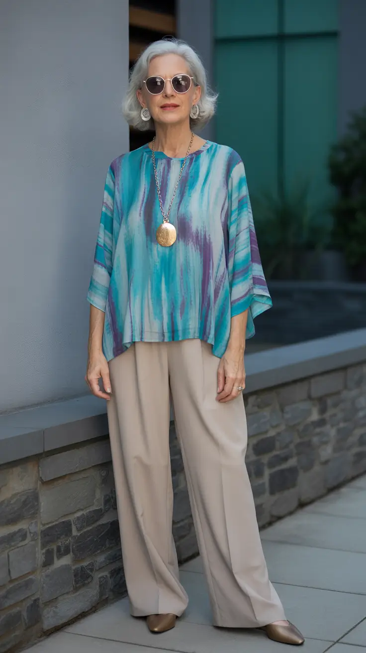 summer outfit for women over 60 2026 Fluid Color and Statement Simplicity That Feels Like Art