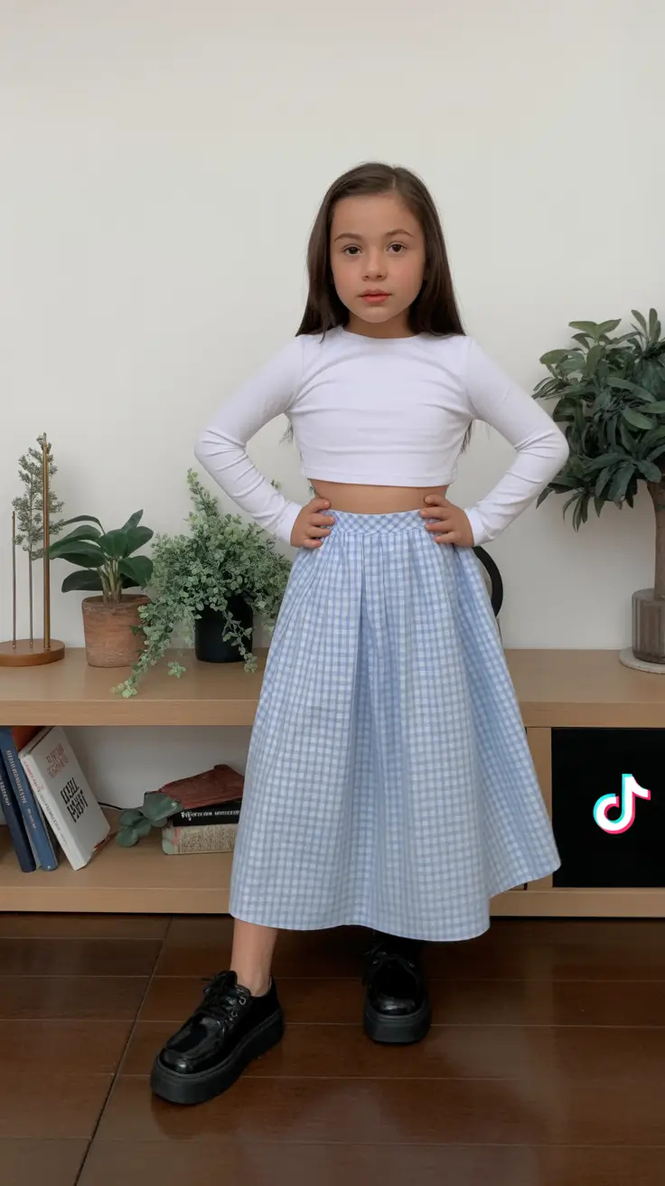 21 summer outfits for teens 2026 Soft Preppy Balance with a Modern School Girl Twist