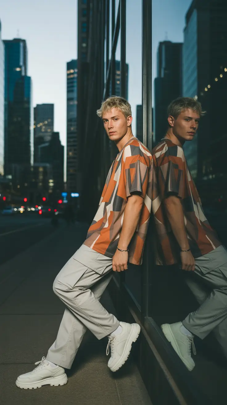 summer outfits fort men 2026 Urban Graphic Layers That Catch Light and Attention