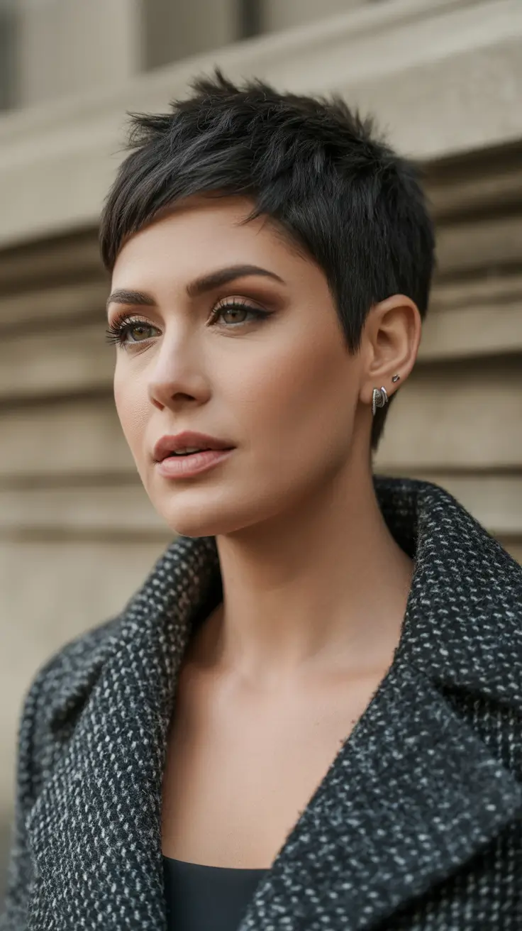summer short haircut ideas 2026 Soft Spiky Pixie with Effortless Volume