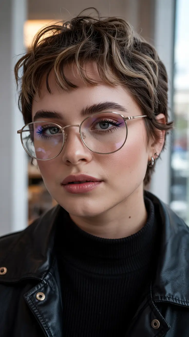 summer short haircut ideas 2026 Layered Pixie with Subtle Highlights and Depth