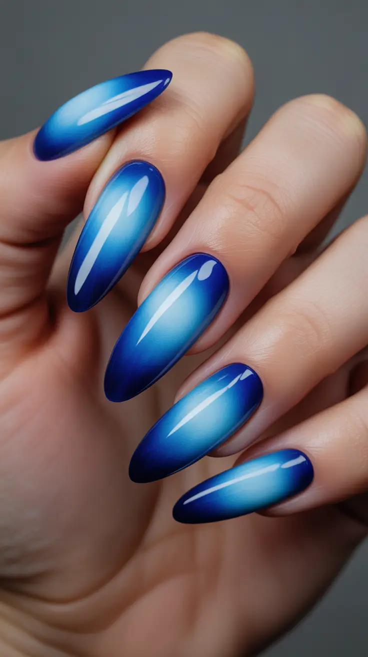 spring aura nails Electric Blue Aura Nails That Feel Fresh for Spring