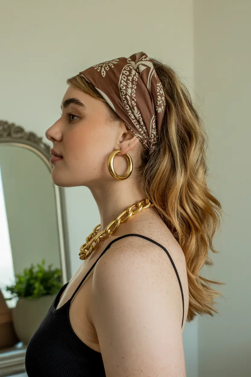 23 A head bandana a summer accessory 2026 Golden Hour Minimalism - Warm Tones and Effortless Layers